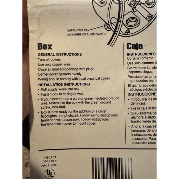 DoitBest 531142 Outlet Box, One Gang, 1/2" Holes, Gray, Outdoor Use Lot Of 2 - Picture 4 of 7